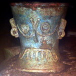 Maya rain god offering in sacred cave