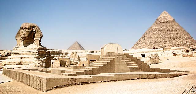 Sphinx and pyramids, Giza