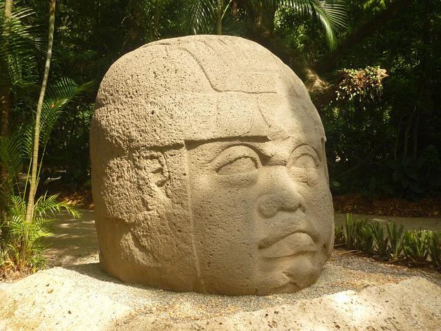 giant Olmec head