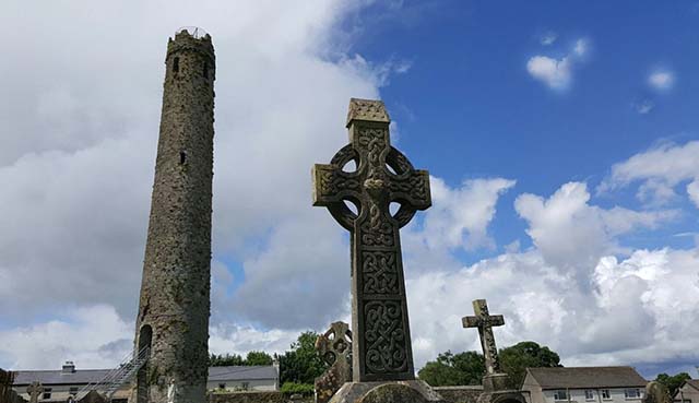 St. Brigid's Tower and Celtic cross