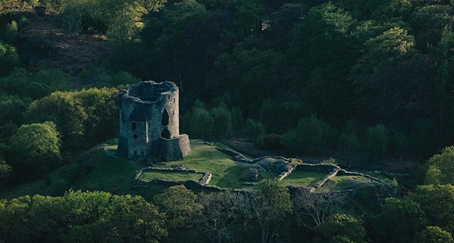 ruins of a castle in Wales