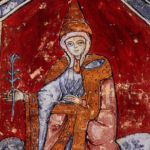 Ancient illustration of Matilda of Canossa