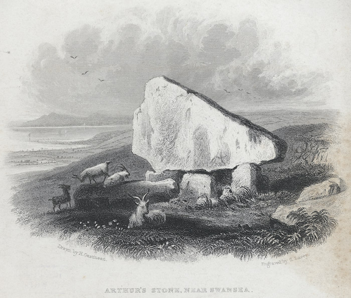 Vintage drawing of Arthur's Stone