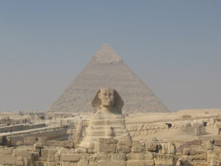 Sphinx and Great Pyramid, Egypt