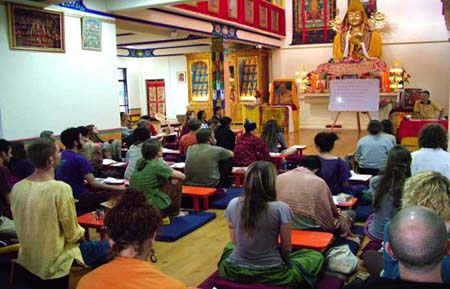 buddhist meditation retreat session