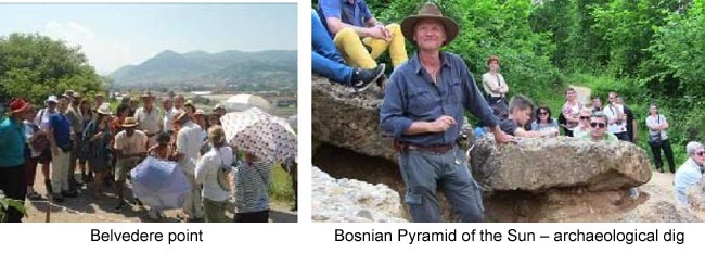 Belevederde point and Bosnian pyramid archaeological dig