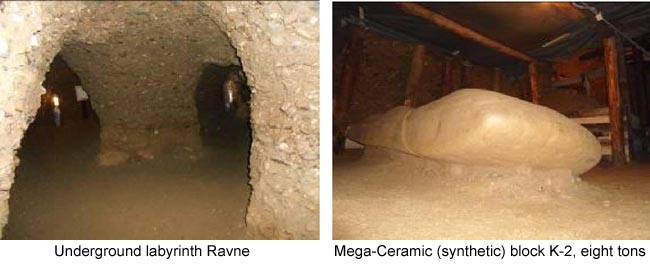Underground labyrinth Ravne and Mega-Ceramic block K-2