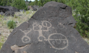 petroglyphs near black mesa winery