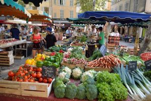 Fresh food in market at Aix en Provence