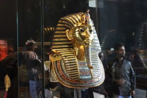 King Tut Mask in Cairo Museum on Egypt tour